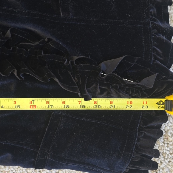 Inc Black Velvet Zippered Blazer Medium - Picture 10 of 10